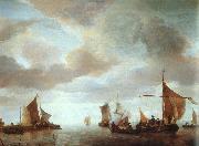 Jan van de Capelle Ships on a Calm